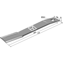 Fléau 710 x 100 x 12 mm pour broyeur SCHULTE 401024 adaptable