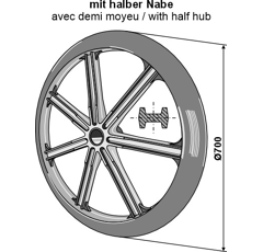 Packerring Ø 700 x 100 mm Nachbau  