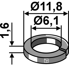 Rondelle ressort 11,8 x 1,6 x 6,1 mm adaptable