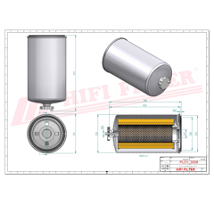 Filtre à gasoil adaptable HIFI FILTER SN25107
