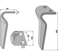 Kreiseleggenzinken - rechts RH100DER RH  Breviglieri