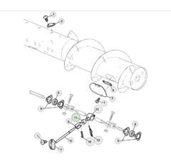 Support de doigt pour moissonneuse batteuse JOHN DEERE H169912 adaptable