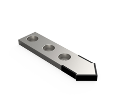 Sabot 3 trous avec plaquettes carbure, plaquettes latérales ACTISOL 19300003 adaptable