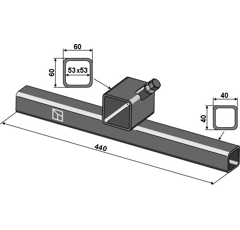 Barre de fixation transversale 400 mm adaptable BlackSteel©