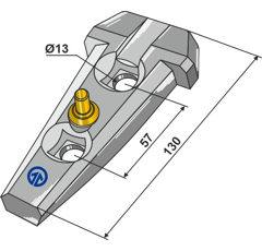 Halter komplett - Serie 200 - Bourgault - 0.540 kg - Nachbau