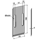 Abstreifer für Packerwalze 51V101 Vogel und Noot Nachbau