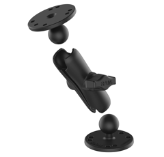 Support complet double platine ronde/bras standard | RAM