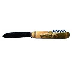 COUTEAU COURSOLLE SUJET LAITON 105mm 2 fonctions+ tirebouchon