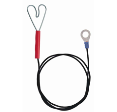 Zaunanschlusskabel Super schwarz Herz/Öse