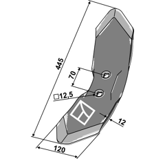 Pointe pour cultivateur VOGEL & NOOT CV008002 adaptable