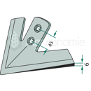 Soc à patte d'oie 270 x 6 mm pour cultivateur adaptable