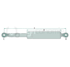 Vérin à gaz STABILUS pour machine agricole FIAT 5153193 adaptable