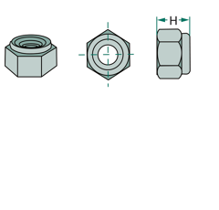 Ecrou M20 x 1,5 mm pour herse rotative FERABOLI adaptable