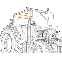 Phare de travail Ovale 15 LED 10-30V 45W 4500 lumens  pour MASSEY FERGUSON adaptable