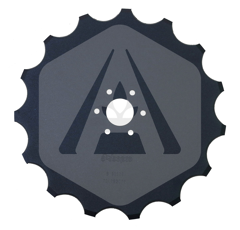 Disque crénelé Ø350x4 mm pour semoir ACCORD AC821840 adaptable 