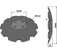 Hohlscheibe, gezahnt XL034N Amazone, BBG by Niaux