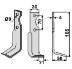 Fräsmesser - rechts= Messer 254981 AGR04RGREILINGER Greilinger Nachbau