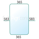 Pare-brise inférieur D/G de machine agricole FIAT 5113402 adaptable