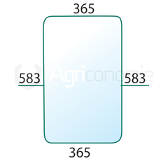 Pare-brise inférieur D/G de machine agricole FIAT 5113402 adaptable