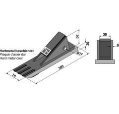Scharspitze für Untergrundlockerer RABE 26104101 - Nachbau