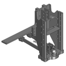 Lagerbock HVLB, Kugel 80W= 330 S32, MB-Trac BR 442 BR 443,Farbe Schwarz  