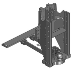 Lagerbock HVLB, Kugel 80W= 330 S32, MB-Trac BR 442 BR 443,Farbe Schwarz  