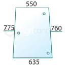 Vitre latérale Dr. pour machine agricole CASE IH 5182188 adaptable