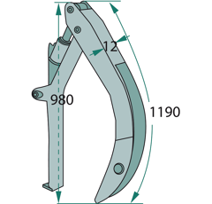 Bras hydraulique 160 mm pour rondins