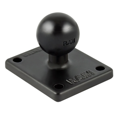 Boule sur base platine carré Ø 2,54 cm | RAM