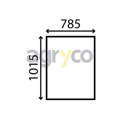 Pare-brise plat - teinté pour téléscopique JCB 827/30312 adaptable