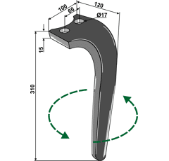 Kreiseleggenzinken - links RH45L RH  Emy-Elenfer,Rabe,Seima