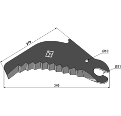 Lame pour presse à balle NEW HOLLAND 87036000 adaptable - Blacksteel©