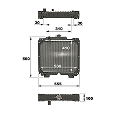 Radiateur pour tracteur NEW HOLLAND 84221365  adaptable