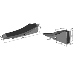 Tiefenlockererschar 583000074M Saphir Nachbau