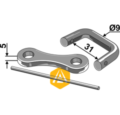 Raccord Ø 9 mm pour chaîne à épandeur adaptable