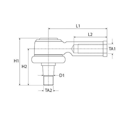 Kugelgelenk rechts - Traktor FORD 81878549 - Nachbau 