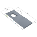 KM-Klinge rechts 134x55x4 mm LochØ: 28x21 mm 13800047N JF-Stoll Nachbau 