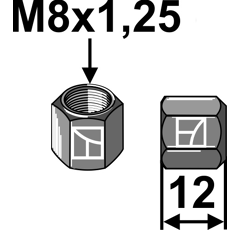 Mutter M8x1,25 - 10.9