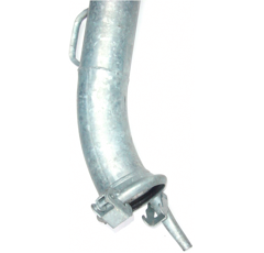 Saugrohr mit M-Kupplung  45° Bogen  verzinktfür Schlauch 150mm OM 001/150x3