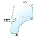 Vitre de porte G. pour machine agricole SAME 0.014.2296.0/10 adaptable