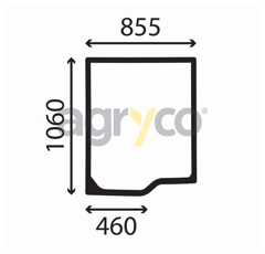 Pare-brisebombe - teinte pour téléscopique MANITOU 52689534 adaptable