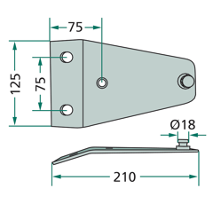 Porte-couteau pour faucheuse DEUTZ-FARH EU-056 adaptable