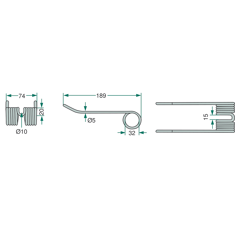 Dent de pick-up pour NEW HOLLAND 87035574 adaptable