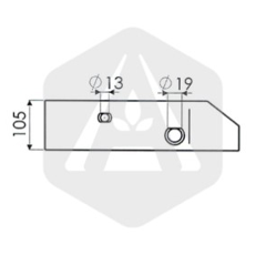 Contre-sep charrue KVERNELAND droite 63605 adaptable