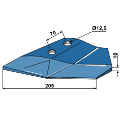 Ersatzflügel - links Lemken Thorit Nachbau 1013374429