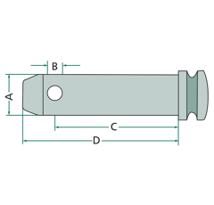 Piton catégorie 2 - Ø 25 mx 97 mm adaptable