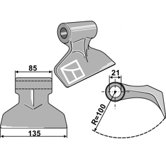 Marteau pour broyeur BERTI MP/0794 adaptable