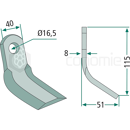 Couteau-Y pour broyeur 115x40mm AGRIMASTER adaptable 
