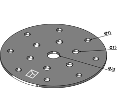 Disque 220 mm pour bineuse KULT KRESS K.FH 99037 adaptable - BlackSteel©