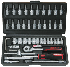 Coffret de douilles F6 1/4" 46 pièces - KS TOOLS